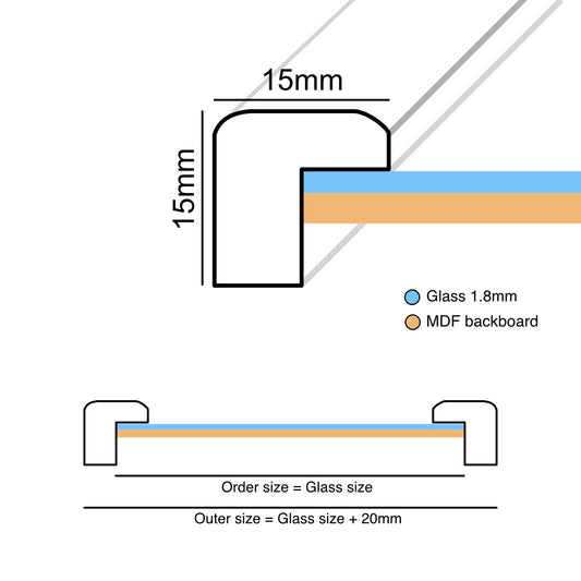 Kunststof fotolijst - Iris blauw