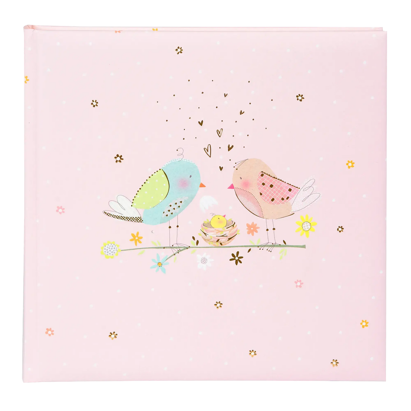Goldbuch babyalbum Loving Birds - roze - 25x25cm