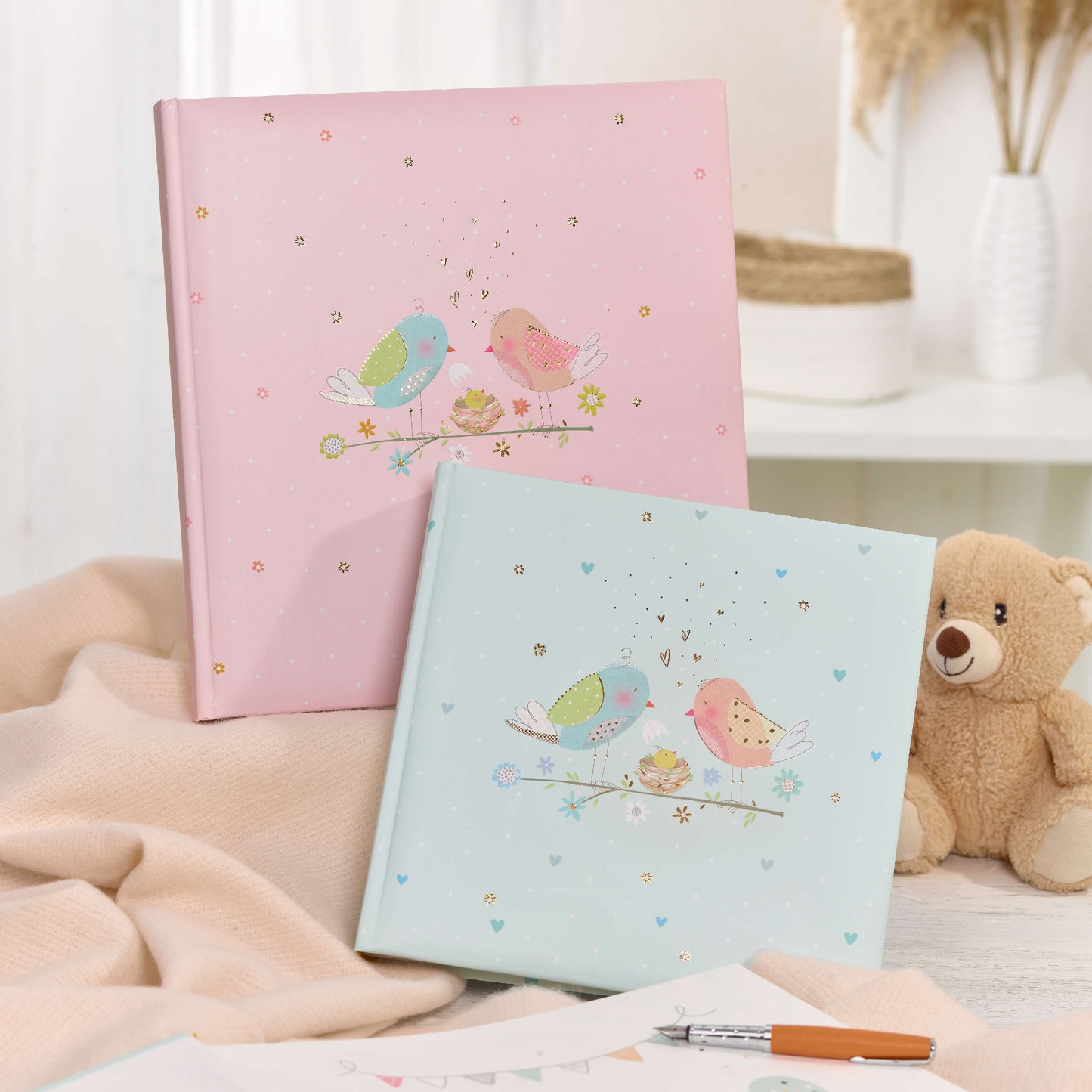 Goldbuch babyalbum Loving Birds - blauw- 25x25cm