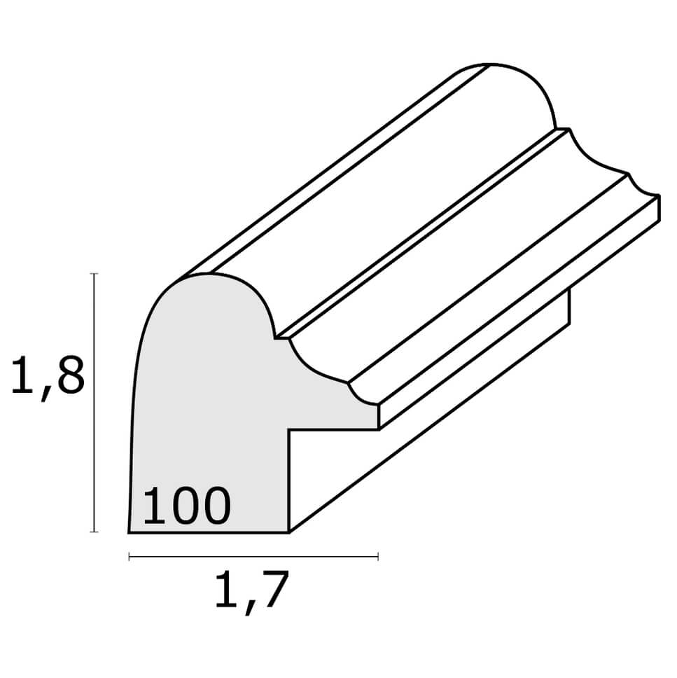 Fotolijst ovaal goud - S100A3