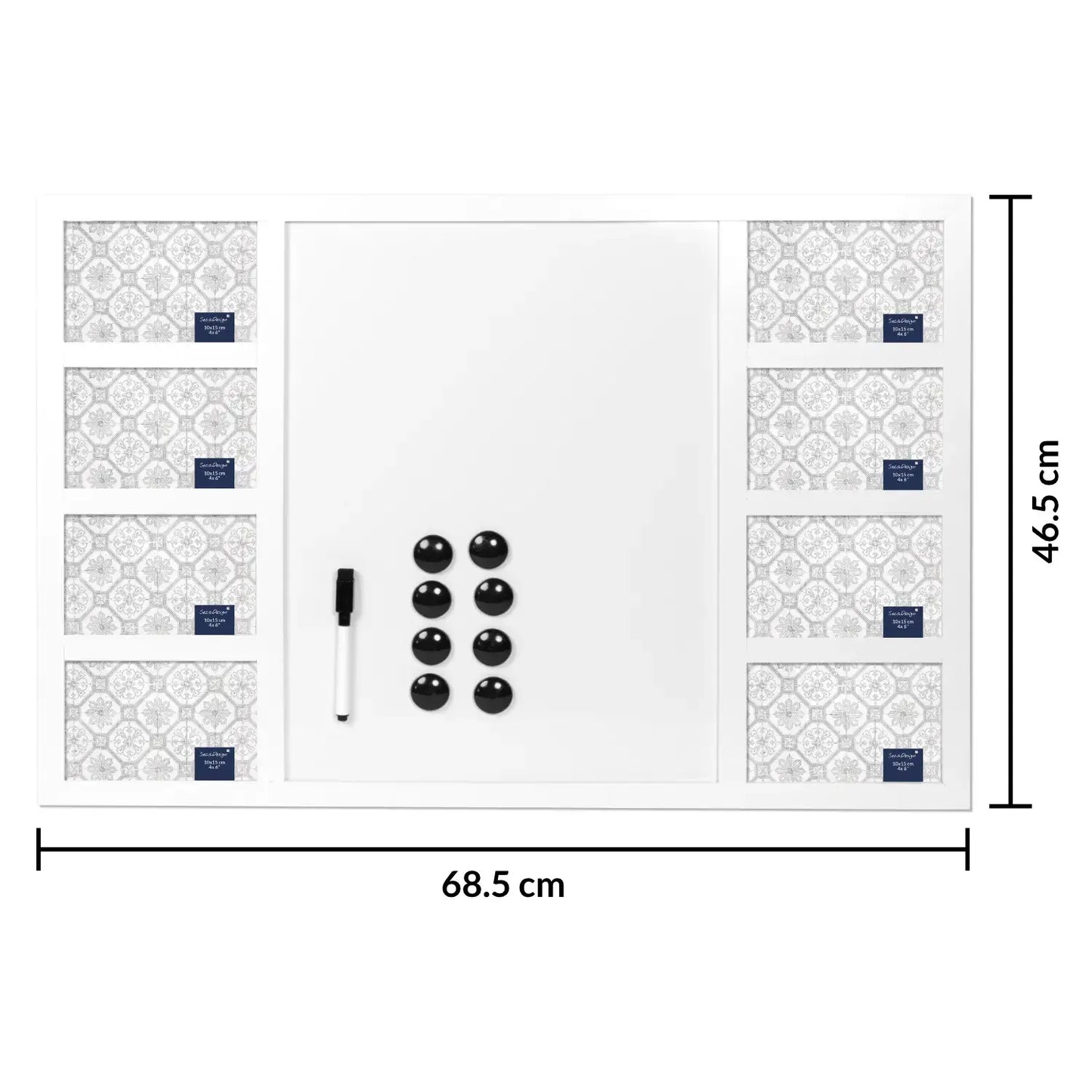 SecaDesign Fotolijst met Whiteboard - 8 Foto's 10x15cm