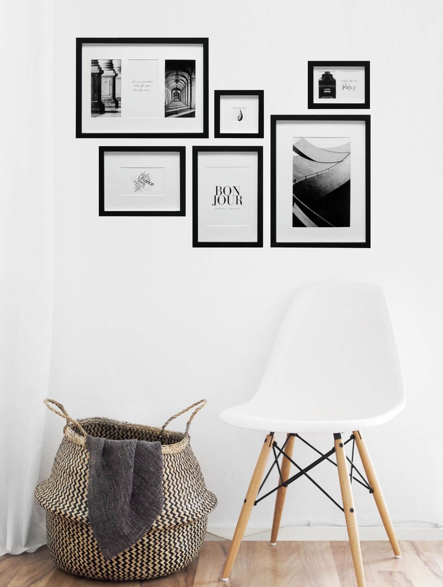 Fotomuur Deknudt - 6 fotolijsten zwart - S46YK2 WALL