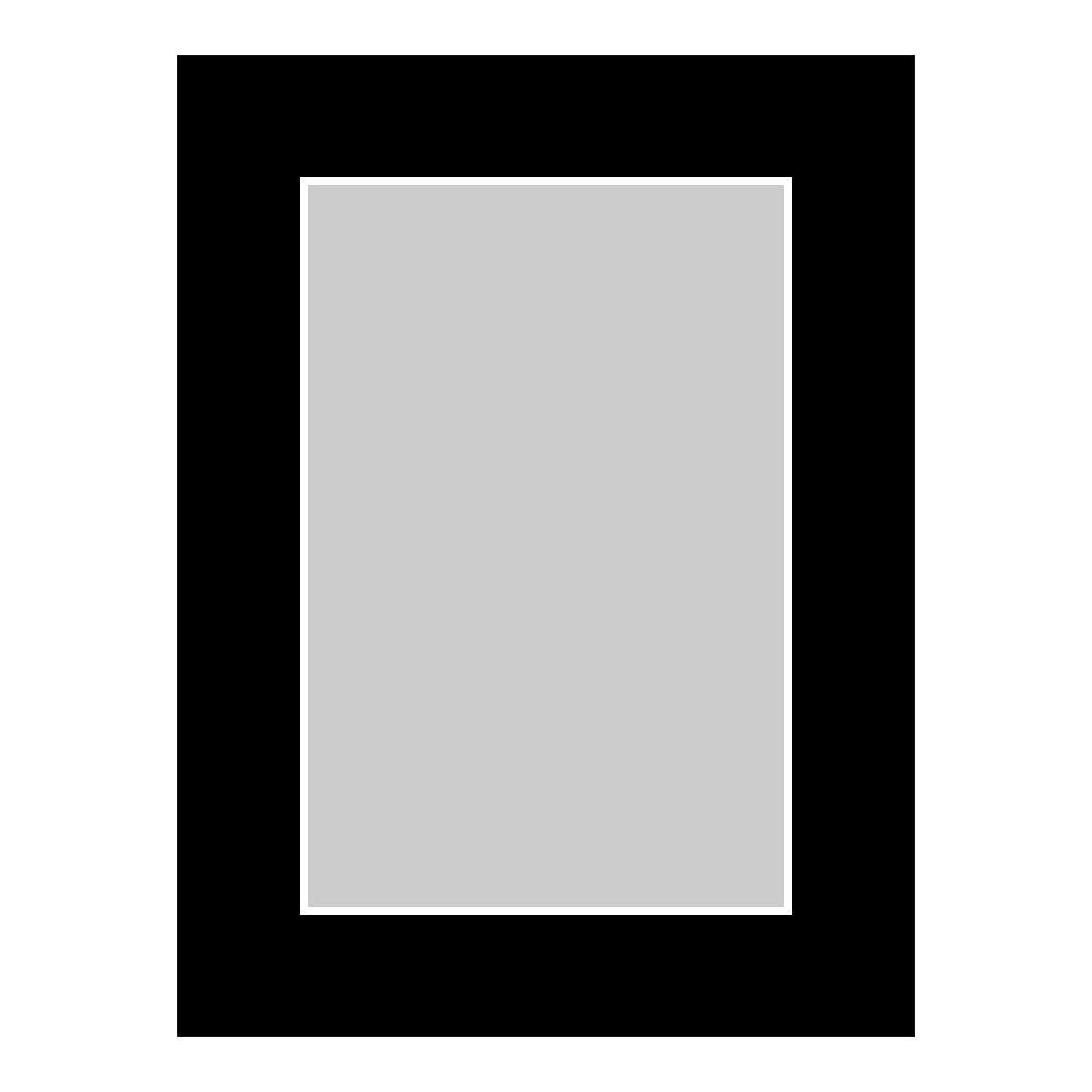 Passe-partout zwart - buitenmaat 30x40cm - fotomaat 20x30cm