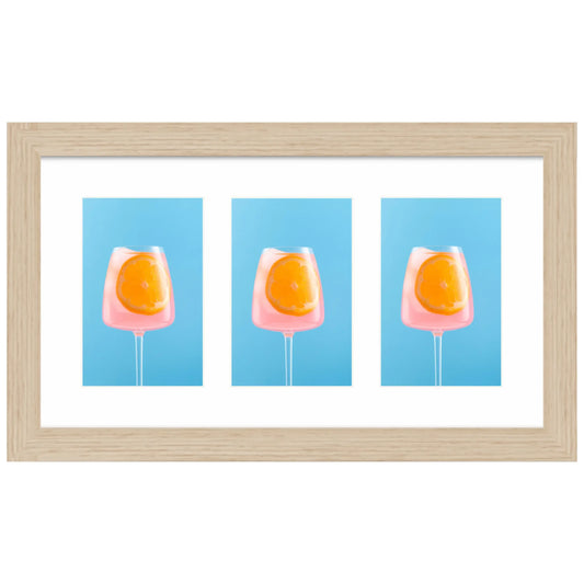 Fika drieluik fotolijst naturel - 10x15 cm