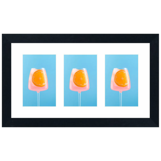 Fika drieluik fotolijst zwart - 10x15 cm