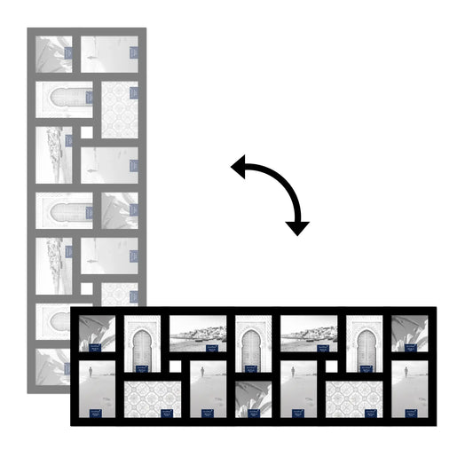 Collage fotolijst SecaDesign 11x 10x15 cm 3x 10x10 foto - zwart - COL1410B