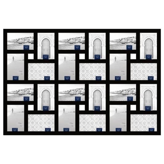 Collage fotolijst SecaDesign 24 foto's 10x15 cm - zwart - COL2415B