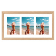 Fotolijst Anima - drieluik 13x18 cm - essenhout kleur