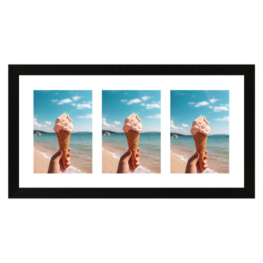 Fotolijst Anima - drieluik 13x18 cm - zwart