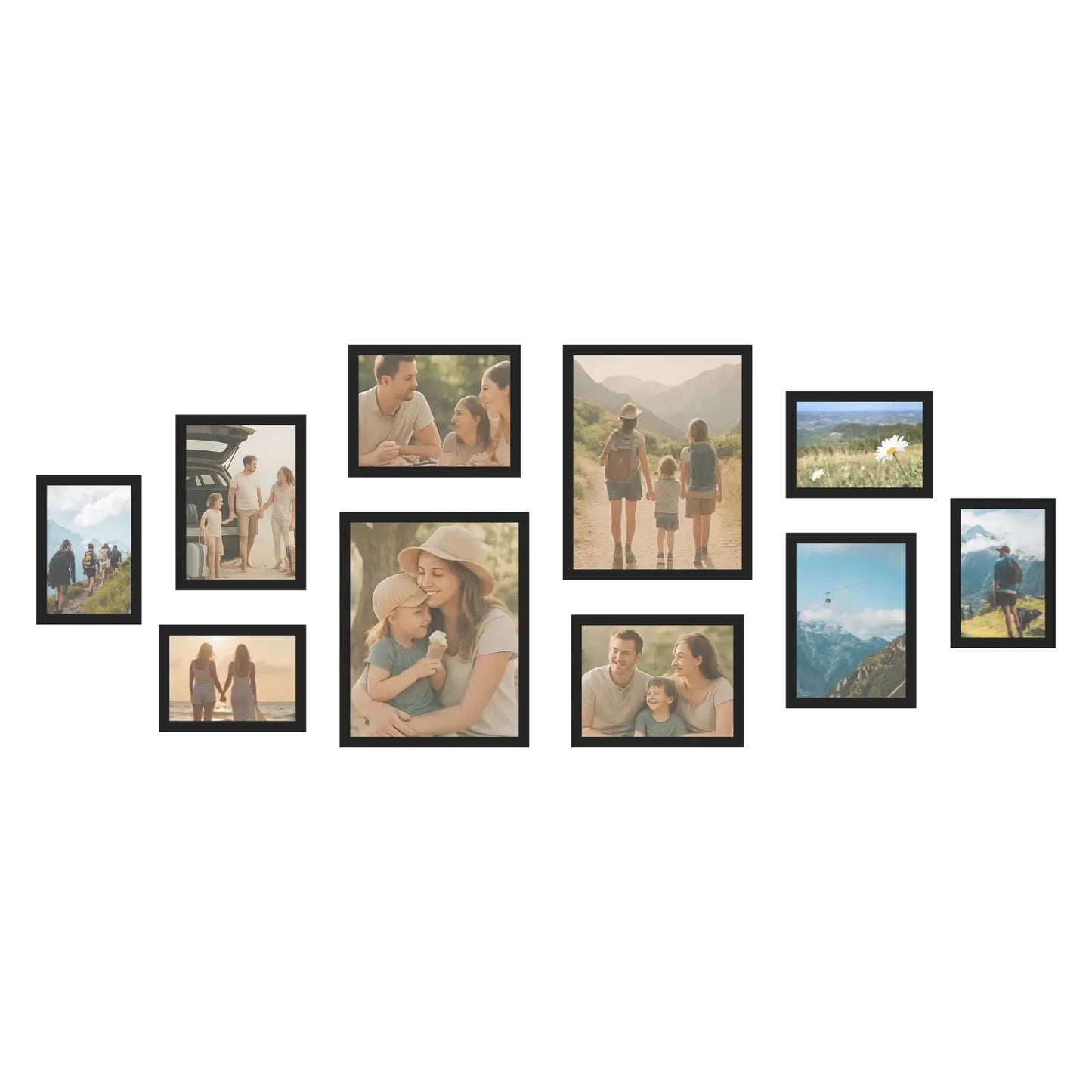 SecaDesign - Set 10 fotolijsten - Zwart