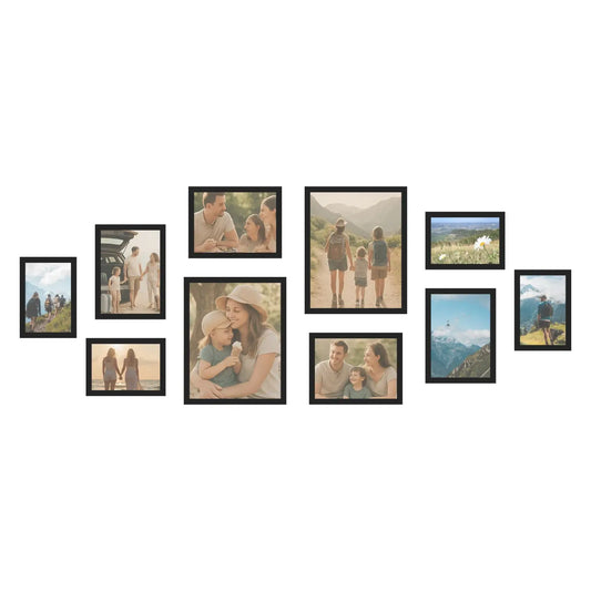 SecaDesign - Set 10 fotolijsten - Zwart