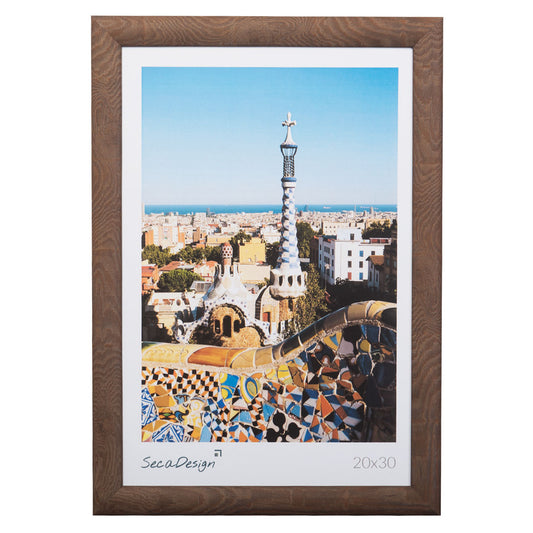 Fotolijst Curvy houtoptiek bruin - 10x15 cm