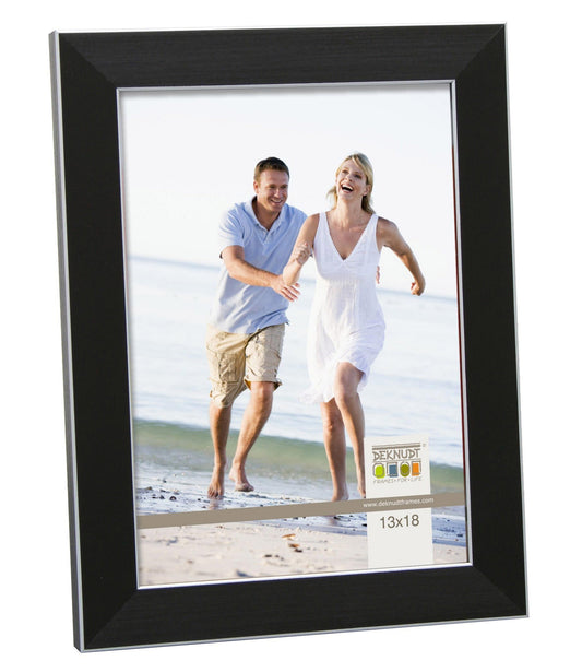 Fotolijst zilver accent zwart - Deknudt S41VK2 - 10x15 cm