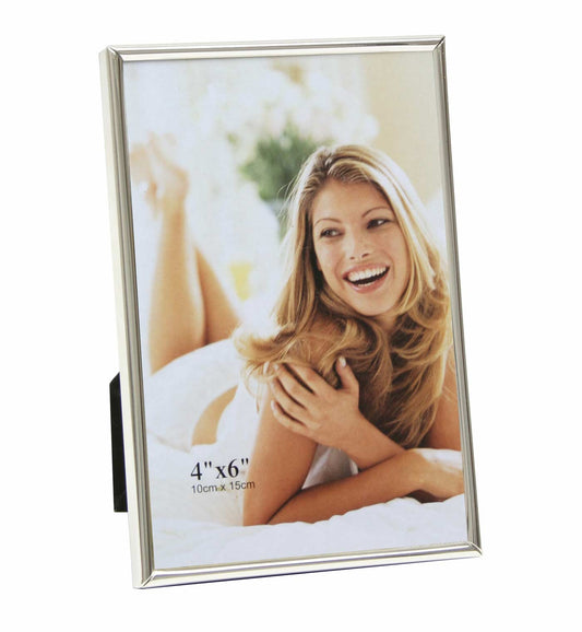 Verzilverde fotolijst Chloe - rond profiel - 15x20 cm