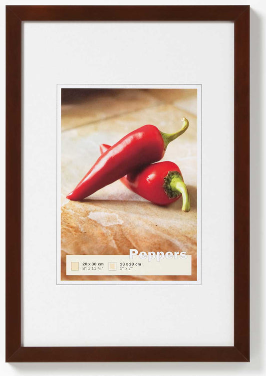 Houten fotolijst - Peppers – bruin - 10x15 cm