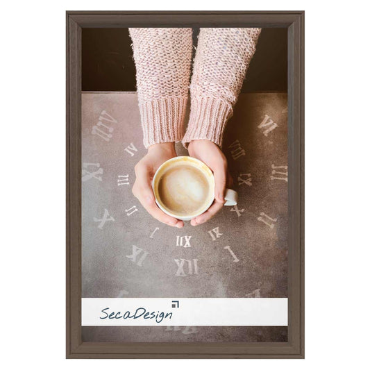 Houten fotolijst Linea taupe - 10x15 cm