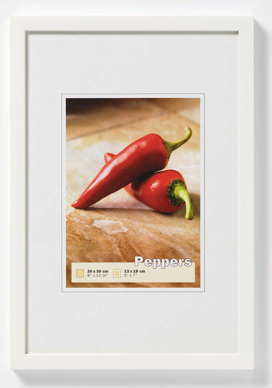 Houten fotolijst - Peppers – poolwit - 10x15 cm