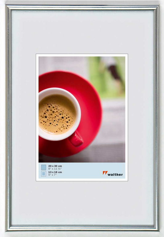 Kunststof fotolijst Galeria zilver - 10x15 cm
