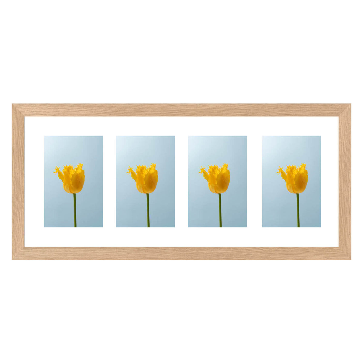 Fotolijst Anima - vierluik 10x15 cm - essenhout kleur