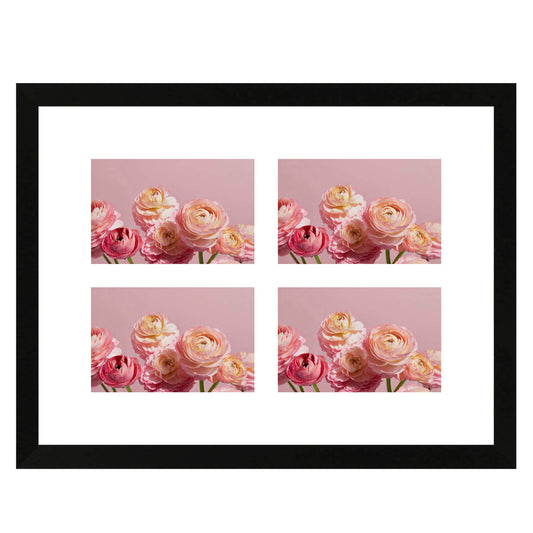 Fotolijst Anima - vierluik 10x15 cm - zwart - ANI4415B